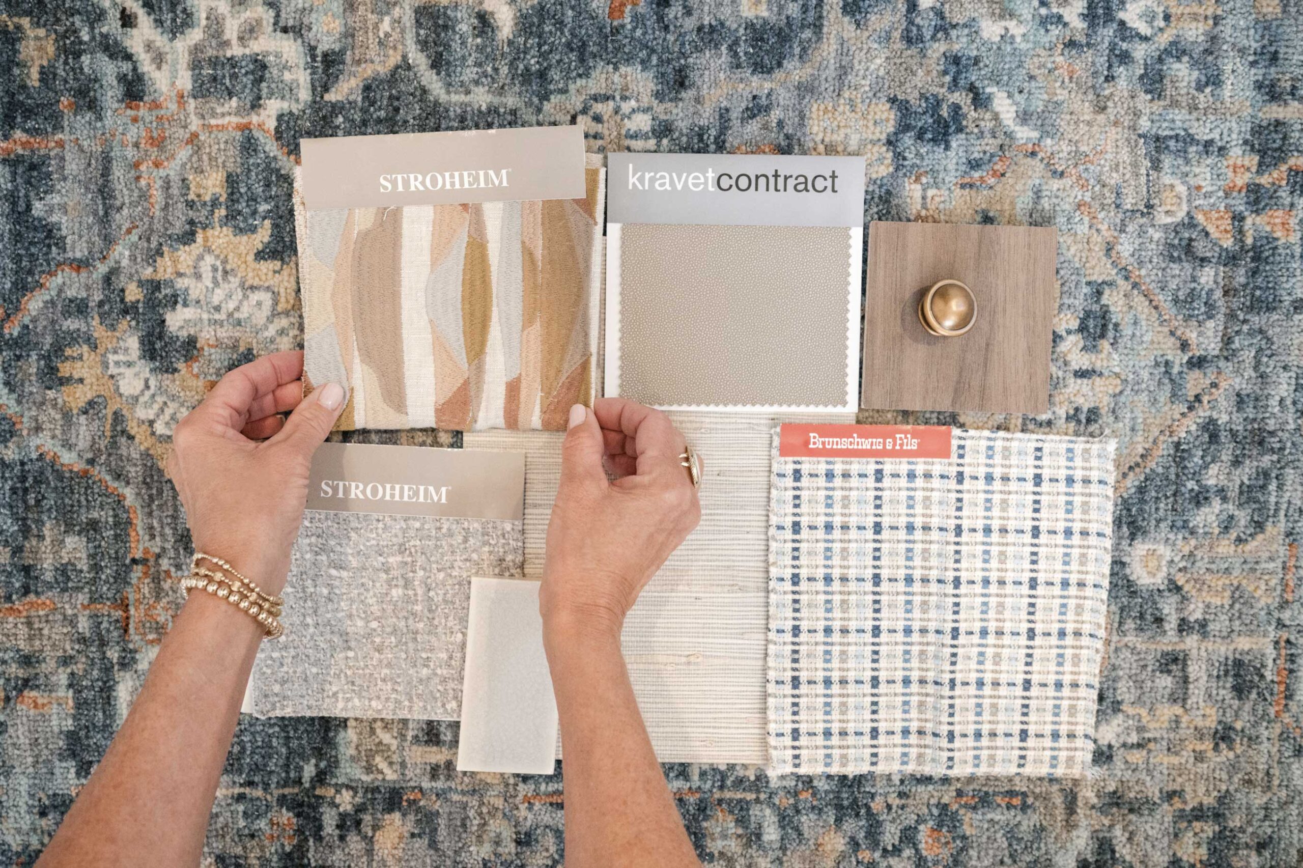 Erickson Interior Design - samples with hands